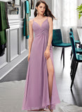 Jillian A-Line Sweetheart Floor-Length Chiffon Bridesmaid Dress STAP0013225