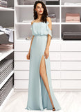 Denise A-Line Off-the-Shoulder Floor-Length Bridesmaid Dress With Split Front STAP0013231