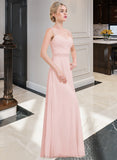 Maisie A-Line/Princess Sweetheart Floor-Length Chiffon Bridesmaid Dress With Ruffle STAP0013239