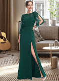 Shannon A-Line Scoop Neck Floor-Length Bridesmaid Dress With Split Front STAP0013245