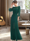 Shannon A-Line Scoop Neck Floor-Length Bridesmaid Dress With Split Front STAP0013245