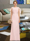 Jaylyn A-Line Scoop Neck Floor-Length Chiffon Bridesmaid Dress With Cascading Ruffles STAP0013269