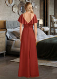 Jessie A-Line High Neck Floor-Length Bridesmaid Dress With Ruffle Split Front STAP0013271