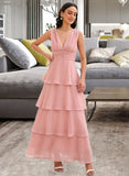 Ryan A-LineV-neckAnkle-LengthBridesmaidDress#273660 STAP0013272