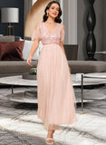 Patience A-LineV-neckAnkle-LengthBridesmaidDress#273662 STAP0013281