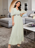 Nadia A-LineV-neckAnkle-LengthBridesmaidDressWithSequins#273659 STAP0013282