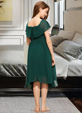 Hanna A-Line Square Neckline Knee-Length Chiffon Junior Bridesmaid Dress STAP0013329