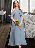 Lexie A-Line Scoop Neck Floor-Length Chiffon Junior Bridesmaid Dress With Cascading Ruffles STAP0013367