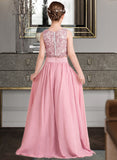 Kristina A-LineScoopNeckFloor-LengthChiffonJuniorBridesmaidDress#130498 STAP0013424