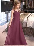 Thelma A-Line Sweetheart Floor-Length Chiffon Junior Bridesmaid Dress With Ruffle STAP0013470