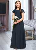 Virginia A-LineScoopNeckFloor-LengthChiffonJuniorBridesmaidDress#253684 STAP0013478