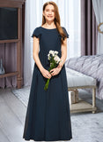 Virginia A-LineScoopNeckFloor-LengthChiffonJuniorBridesmaidDress#253684 STAP0013478