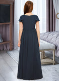 Virginia A-LineScoopNeckFloor-LengthChiffonJuniorBridesmaidDress#253684 STAP0013478