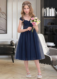 Tia Empire Sweetheart Knee-Length Tulle Junior Bridesmaid Dress With Ruffle STAP0013590