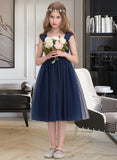 Tia Empire Sweetheart Knee-Length Tulle Junior Bridesmaid Dress With Ruffle STAP0013590