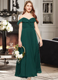 Florence A-Line Off-the-Shoulder Floor-Length Chiffon Junior Bridesmaid Dress With Cascading Ruffles STAP0013635