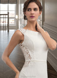 Sonia Trumpet/Mermaid Court Train Stretch Crepe Wedding Dress STAP0013711