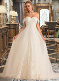 Brooke Ball-Gown/Princess Chapel Train Tulle Lace Wedding Dress With Sequins STAP0013726