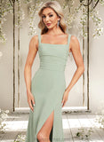 Luna Trumpet/Mermaid Square Floor-Length Chiffon Bridesmaid Dress STAP0025808