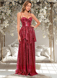 Kaia A-line Sweetheart Floor-Length Sequin Prom Dresses STAP0025868