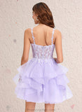 Michaela Ball-Gown/Princess Sweetheart Short Tulle Homecoming Dress STAP0025677