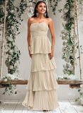 Edith A-line Sweetheart Floor-Length Chiffon Bridesmaid Dress STAP0025762