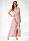 Hailie A-line V-Neck Asymmetrical Chiffon Cocktail Dress With Cascading Ruffles Ruffle STAP0022502