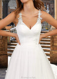 Patience Ball-Gown Lace Tulle Chapel Train Dress Diamond White STAP0022794