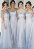 Off-The-Shoulder A-Line/Princess Long/Floor-Length Tulle Bridesmaid Dresses Callie STAP0025532