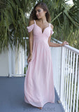 Sleeveless Sweetheart Long/Floor-Length A-line/Princess Chiffon Bridesmaid Dresses With Pleated Ashlynn STAP0025557