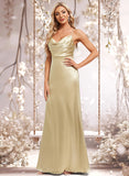 Jaylin Trumpet/Mermaid Cowl Floor-Length Stretch Satin Bridesmaid Dress STAP0025792