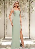 Luna Trumpet/Mermaid Square Floor-Length Chiffon Bridesmaid Dress STAP0025808