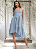 Kyra A-line Cowl Asymmetrical Chiffon Bridesmaid Dress With Ruffle STAP0025727