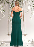 Areli A-line Off the Shoulder Floor-Length Chiffon Bridesmaid Dress STAP0025744