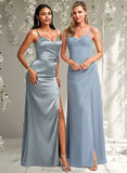 Sarah A-line V-Neck Floor-Length Chiffon Bridesmaid Dress STAP0025726