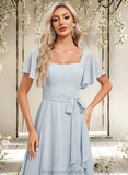 Sandy A-line Square Asymmetrical Chiffon Bridesmaid Dress STAP0025796