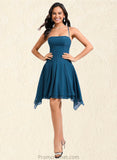 Sabrina A-line Straight Asymmetrical Chiffon Homecoming Dress STAP0025721