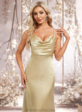 Jaylin Trumpet/Mermaid Cowl Floor-Length Stretch Satin Bridesmaid Dress STAP0025792