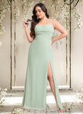 Luna Trumpet/Mermaid Square Floor-Length Chiffon Bridesmaid Dress STAP0025808