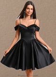 Areli A-line Off the Shoulder Short Satin Homecoming Dress STAP0025704