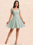 Taryn A-line Square Short Chiffon Homecoming Dress With Bow STAP0025655