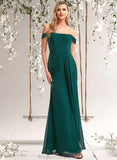 Areli A-line Off the Shoulder Floor-Length Chiffon Bridesmaid Dress STAP0025744