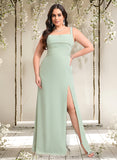 Luna Trumpet/Mermaid Square Floor-Length Chiffon Bridesmaid Dress STAP0025808