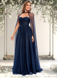 Theresa Ball-Gown/Princess Sweetheart Sweep Train Tulle Prom Dresses With Beading Sequins STAP0025848