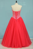 Ball Gown Sweetheart Floor Length Quinceanera Dresses Beaded