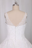 New Wedding Dress Ball Gown Spaghetti Straps Floor-Length Lace Zipper