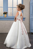 New Arrival Scoop With Beading&Appliques Satin Flower Girl