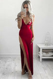 New Arrival Sheath Straps Evening Dresses Stretch Satin