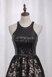 Homecoming Dresses A Line Scoop Sequin&Lace