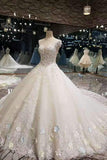 New Arrival Wedding Dresses Tulle Wedding Dresses Scoop Neckline With Beading Handmade